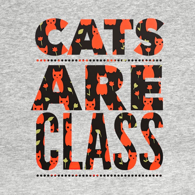 Modern Red Cat Design. Typographic modern cat art by DustedDesigns